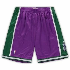 Hot Sale ✨ Unbranded Men's Mitchell & Ness Purple Milwaukee Bucks Big & Tall Hardwood Classics Team Swingman Shorts ✨