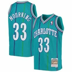 Brand new 🤩 Unbranded Youth Mitchell & Ness Alonzo Mourning Teal Charlotte Hornets 1992-93 Hardwood Classics Swingman Jersey ❤️