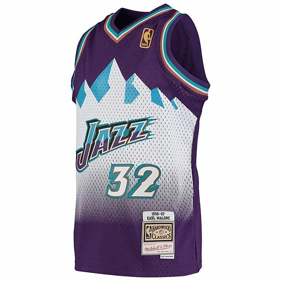 Coupon 🎉 Unbranded Youth Mitchell & Ness Karl Malone Purple Utah Jazz 1991-92 Hardwood Classics Swingman Throwback Jersey 🔥 - Image 3