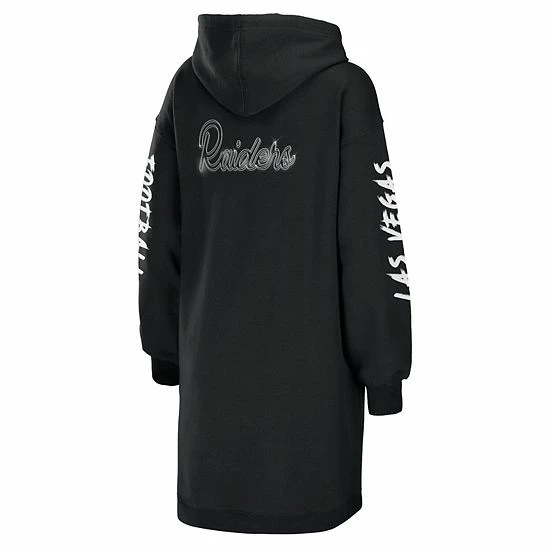 Cheapest โ Unbranded ๐ฉ Women's WEAR By Erin Andrews Black Las Vegas Raiders Hoodie ๐ Dress ๐ - Image 4