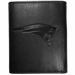 Best Sale ❤️ Unbranded Men's New England Patriots Embossed Leather Tri-Fold Wallet ⌛