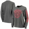 Deals 👏 Unbranded 👩 Women's Black Nebraska Huskers Oversized Comfort Colors University Seal Long Sleeve T-Shirt 😍