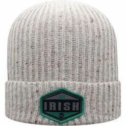 Discount 😀 Unbranded Men's Top Of The World Gray Notre Dame Fighting Irish Alp Cuffed Knit Hat 😀