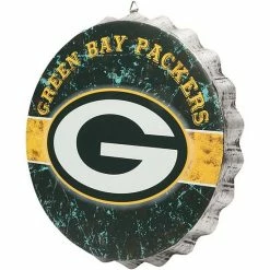 New 🔔 Unbranded Green Bay Packers Metal Distressed Bottle Cap Sign ⭐