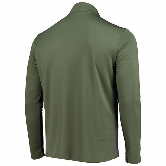 Budget ๐ Unbranded Men's Levelwear Olive Atlanta Braves Delta Pursue Quarter-Zip Jacket ๐คฉ - Image 4