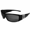 Discount ⌛ Unbranded Men's Las Vegas Raiders Chrome Wrap 👓 Sunglasses 🔥