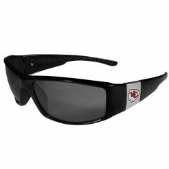 Discount 😍 Unbranded Men's Kansas City Chiefs Chrome Wrap 👓 Sunglasses 👏