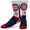 New 👍 Unbranded Men's For Bare Feet Chicago Cubs Patriotic Star Crew 🧦 Socks 🔥