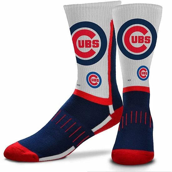 New 👍 Unbranded Men's For Bare Feet Chicago Cubs Patriotic Star Crew 🧦 Socks 🔥