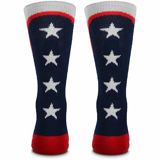 New 👍 Unbranded Men's For Bare Feet Chicago Cubs Patriotic Star Crew 🧦 Socks 🔥 - Image 3