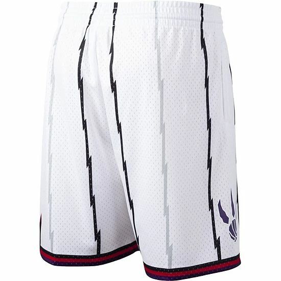 Coupon 😉 Unbranded Men's Mitchell & Ness White Toronto Raptors Hardwood Classics Swingman Shorts 🔥 - Image 4