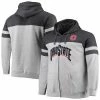 Best deal 🛒 Unbranded 👩 Women's Profile Heathered Charcoal/Heathered Gray Ohio State Buckeyes Plus Size Contrast Pieced Full-Zip Hoodie ✔️