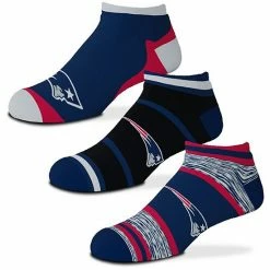 Discount 👍 Unbranded Youth For Bare Feet New England Patriots 3-Pack Cash Ankle 🧦 Socks 🥰