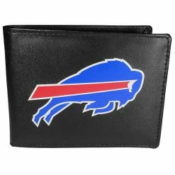 Outlet ❤️ Unbranded Men's Buffalo Bills Leather Bi-Fold Wallet 💯