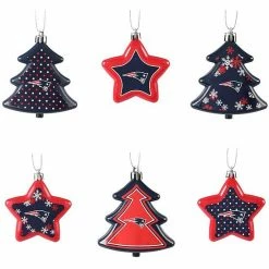 Cheapest ✨ Unbranded New England Patriots Six-Pack Shatterproof Tree And Star Ornament Set ✔️