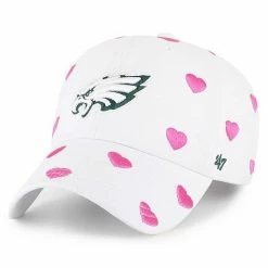 Hot Sale ✨ Unbranded Toddler 👧 Girls '47 White Philadelphia Eagles Surprise Clean Up Adjustable Hat 🎉