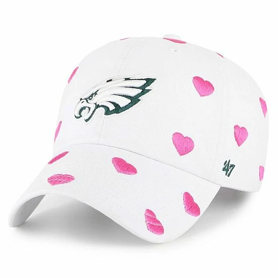 Hot Sale ✨ Unbranded Toddler 👧 Girls '47 White Philadelphia Eagles Surprise Clean Up Adjustable Hat 🎉