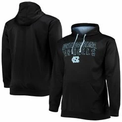 Brand new 👍 Unbranded Men's Profile Black North Carolina Tar 👠 Heels Big & Tall Pullover Hoodie 🧨