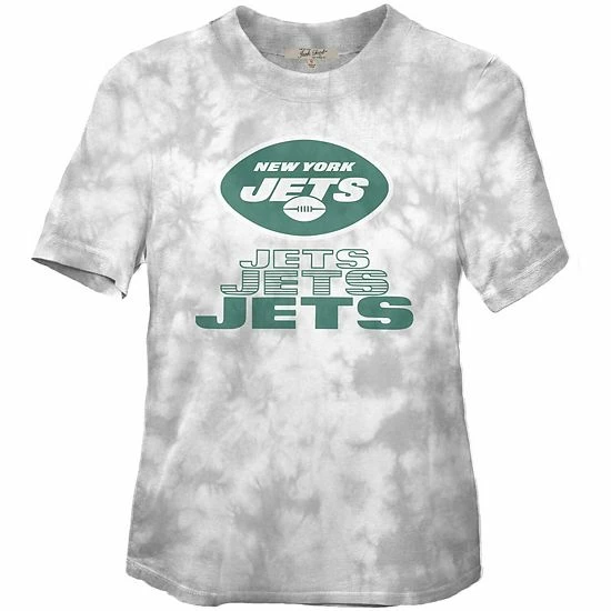 Outlet 😉 Unbranded 👩 Women's Junk Food Black New York Jets Team Spirit Tie-Dye T-Shirt 🔔