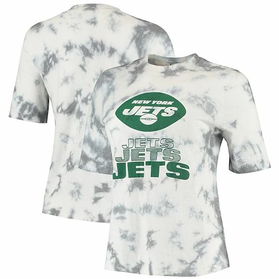 Outlet 😉 Unbranded 👩 Women's Junk Food Black New York Jets Team Spirit Tie-Dye T-Shirt 🔔 - Image 2