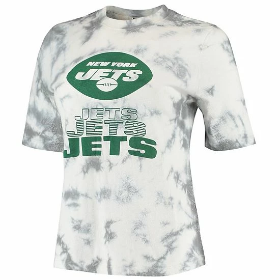 Outlet 😉 Unbranded 👩 Women's Junk Food Black New York Jets Team Spirit Tie-Dye T-Shirt 🔔 - Image 3