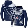Best Sale 💯 Unbranded Men's NFL X Staple Navy New England Patriots All Over Print Pullover Hoodie 💯