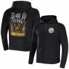 New 😀 Unbranded Men's NFL X Darius Rucker Collection By Fanatics Black Pittsburgh Steelers Rocker Full-Zip Hoodie ✔️