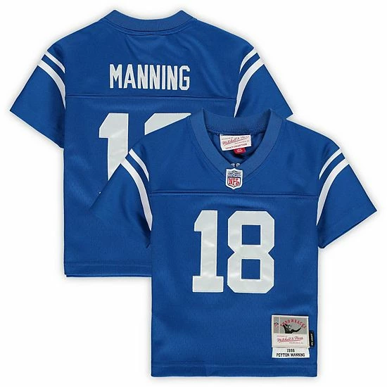 Promo โ๏ธ Unbranded Toddler Mitchell & Ness Peyton Manning Royal Indianapolis Colts 1998 Retired Legacy Jersey ๐
