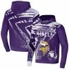 Wholesale ⌛ Unbranded Men's NFL X Staple Purple Minnesota Vikings All Over Print Pullover Hoodie ❤️