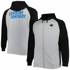 Top 10 ⭐ Unbranded Men's Fanatics Branded Heather Gray Carolina Panthers Big & Tall Fleece Raglan Full-Zip Hoodie Jacket ✔️