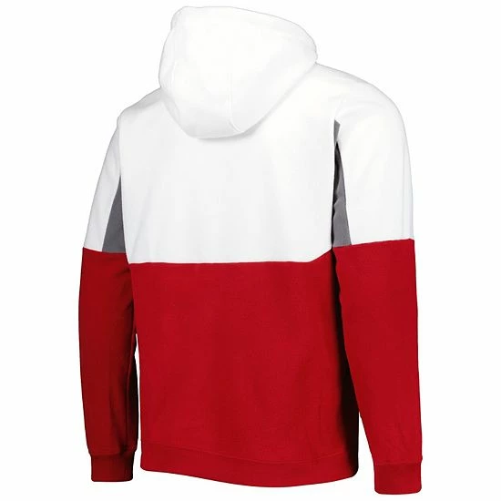 Promo 🔥 Unbranded Men's Columbia Crimson Oklahoma Sooners Lodge Quarter-Zip Pullover Hoodie 👍 - Image 4