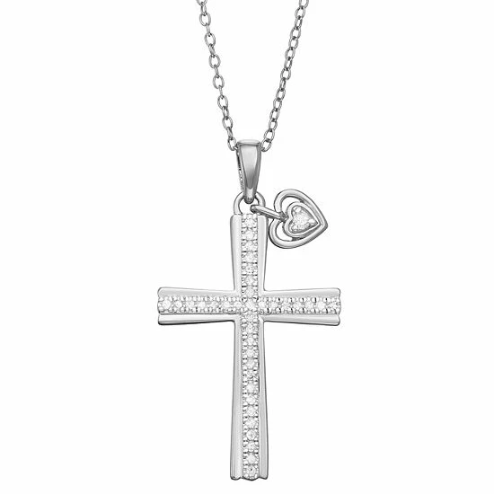 Best Pirce ๐คฉ Unbranded Gold Over Sterling Silver Diamond Accent Cross Pendant Necklace ๐ฏ - Image 2