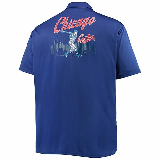 Wholesale ๐ Unbranded Men's Royal Chicago Cubs Big & Tall Button-Up ๐ Shirt ๐ - Image 2
