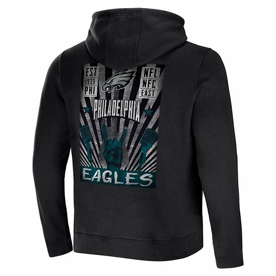Wholesale 🤩 Unbranded Men's NFL X Darius Rucker Collection By Fanatics Black Philadelphia Eagles Rocker Full-Zip Hoodie ⌛ - Image 4