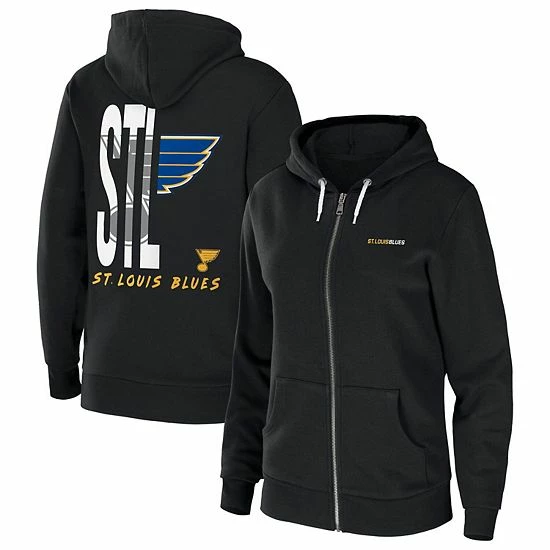 Promo ๐งจ Unbranded ๐ฉ Women's WEAR By Erin Andrews Black St. Louis Blues Sponge Fleece Full-Zip Hoodie โจ - Image 2