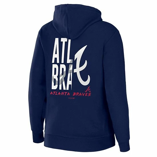 Promo 🎉 Unbranded 👩 Women's WEAR By Erin Andrews Navy Atlanta Braves Sponge Fleece Full-Zip Hoodie 🌟 - Image 4