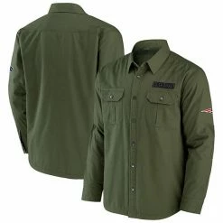 Outlet ✨ Unbranded Men's NFL X Darius Rucker Collection By Fanatics Olive New England Patriots Long Sleeve Button-Up 👕 Shirt Jacket 🎉
