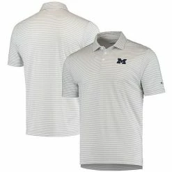 Best reviews of ❤️ Unbranded Men's Columbia Golf Gray Michigan Wolverines Club Invite Omni-Wick Polo 👏