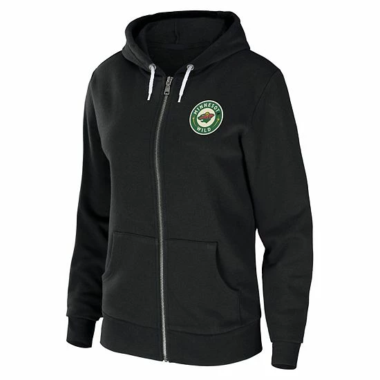 New ๐ Unbranded ๐ฉ Women's WEAR By Erin Andrews Black Minnesota Wild Sponge Fleece Full-Zip Hoodie ๐ - Image 3