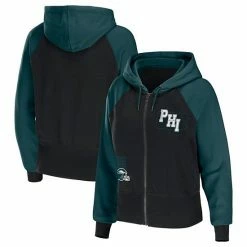 Best Pirce ✔️ Unbranded 👩 Women's WEAR By Erin Andrews Black Philadelphia Eagles Colorblock Full-Zip Hoodie 😉