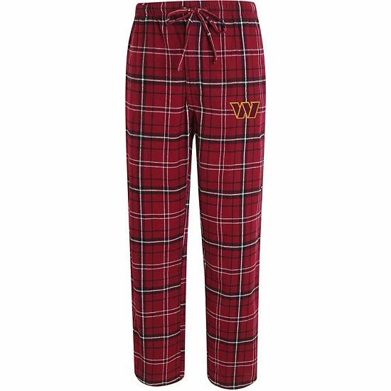 New ๐คฉ Unbranded Men's Concepts Sport Burgundy Washington Commanders Ultimate Plaid Flannel Pajama Pants โ๏ธ