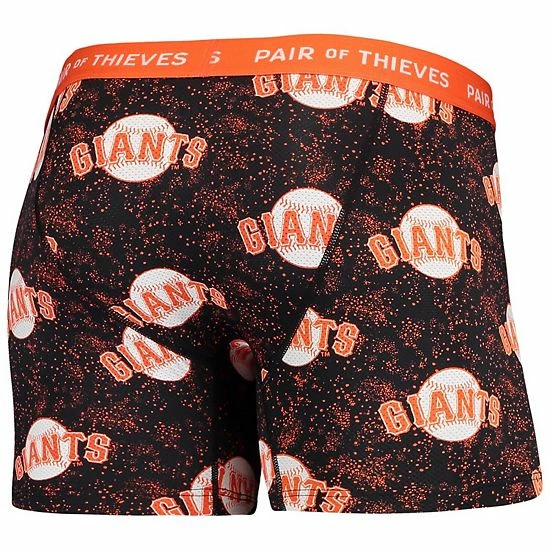 Buy โ Unbranded Men's Pair Of Thieves Black San Francisco Giants Super Fit 2-Pack Boxer Briefs Set ๐ - Image 4