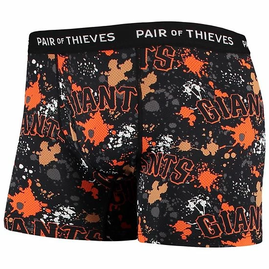 Buy โ Unbranded Men's Pair Of Thieves Black San Francisco Giants Super Fit 2-Pack Boxer Briefs Set ๐ - Image 5