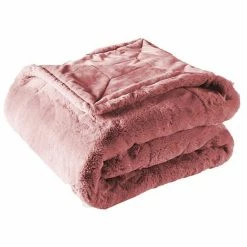 Wholesale 👏 Unbranded Heavy Faux Fur Throw Coral Spice 😉