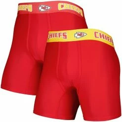 Best Pirce 🌟 Unbranded Men's Concepts Sport Red/Gold Kansas City Chiefs 2-Pack Boxer Briefs Set 🥰