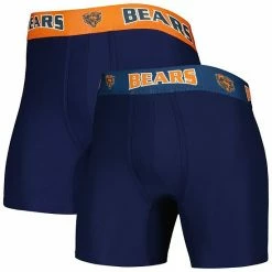 Best deal ⌛ Unbranded Men's Concepts Sport Navy/Orange Chicago Bears 2-Pack Boxer Briefs Set 🔥
