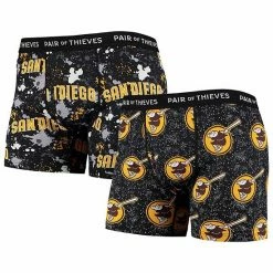 Buy ❤️ Unbranded Men's Pair Of Thieves Black San Diego Padres Super Fit 2-Pack Boxer Briefs Set ❤️