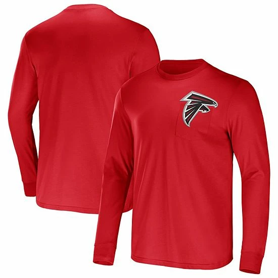 Cheap 🎉 Unbranded Men's NFL X Darius Rucker Collection By Fanatics Red Atlanta Falcons Team Long Sleeve T-Shirt 👍
