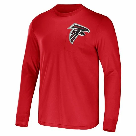 Cheap 🎉 Unbranded Men's NFL X Darius Rucker Collection By Fanatics Red Atlanta Falcons Team Long Sleeve T-Shirt 👍 - Image 3