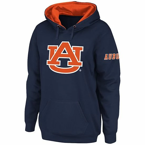 Flash Sale 💯 Unbranded 👩 Women's Stadium Athletic Navy Auburn Tigers Big Logo Pullover Hoodie 🔥 - Image 2